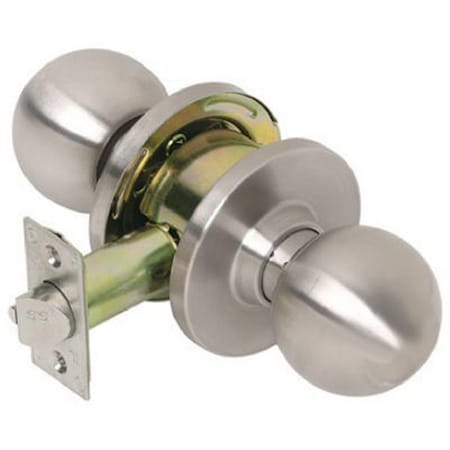 Hillman Stainless Steel Cylindrical Passage Ball Knob Lock 211000